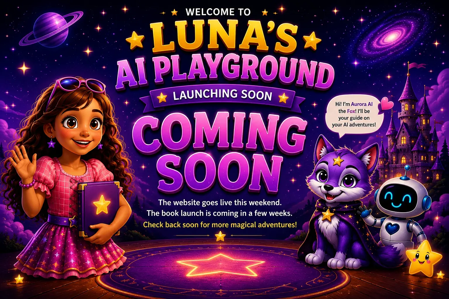 Luna's AI Playground AI Book coming soon announcement