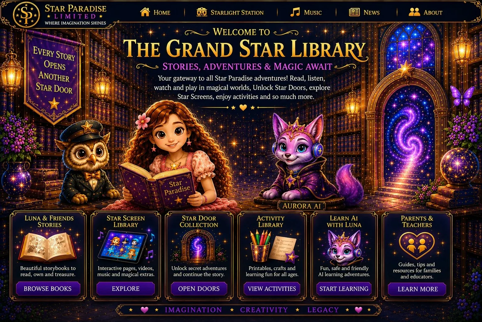 The Grand Star Library - Every book opens a new world