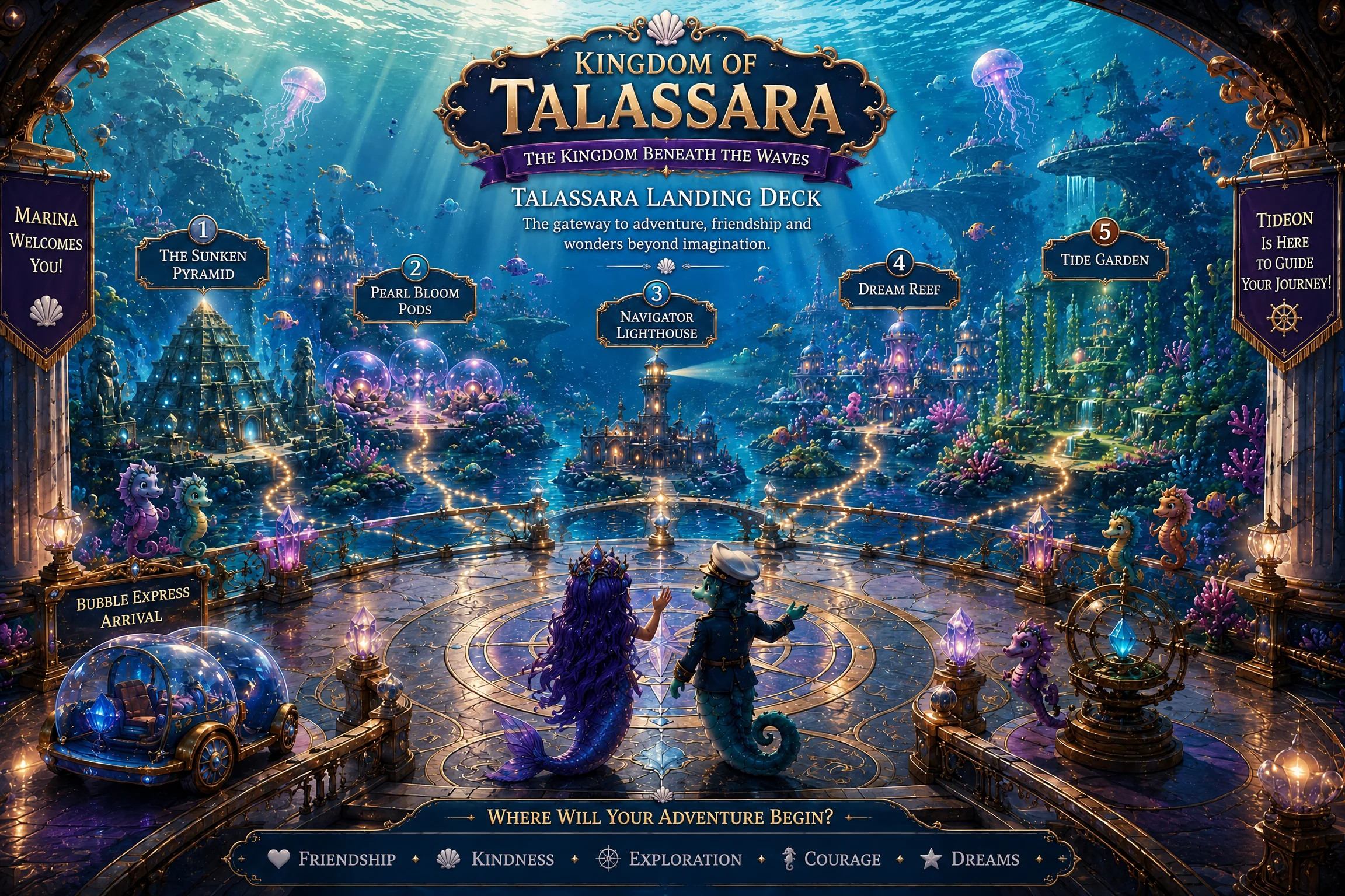 Kingdom of Talassara Landing Deck - The gateway to adventure, friendship and wonders beyond imagination.