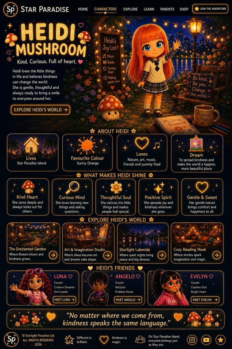 Heidi Mushroom character profile