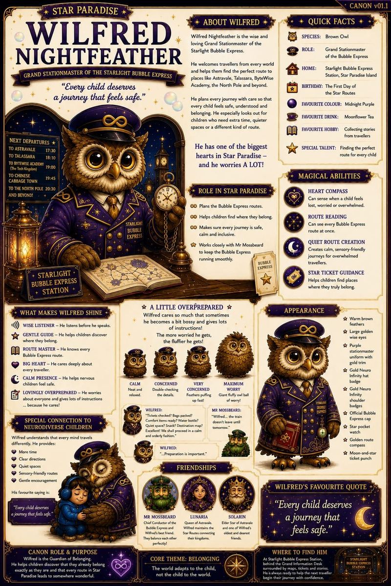 Wilfred Nightfeather character profile