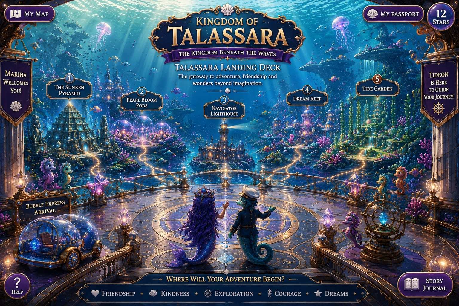 Kingdom of Talassara Landing Deck - The gateway to adventure, friendship and wonders beyond imagination.